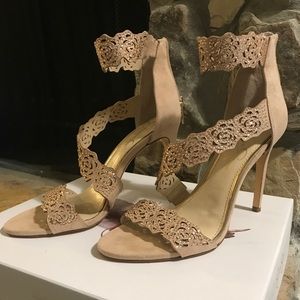Jessica Simpson Geela Blush Suede Heels Size 7.5
